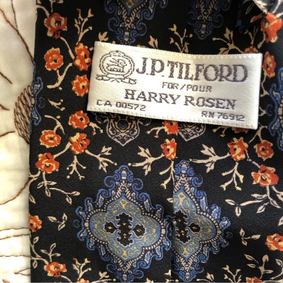 J.P. Tilford for Harry Rosen Silk Men’s tie - Picture 3 of 4